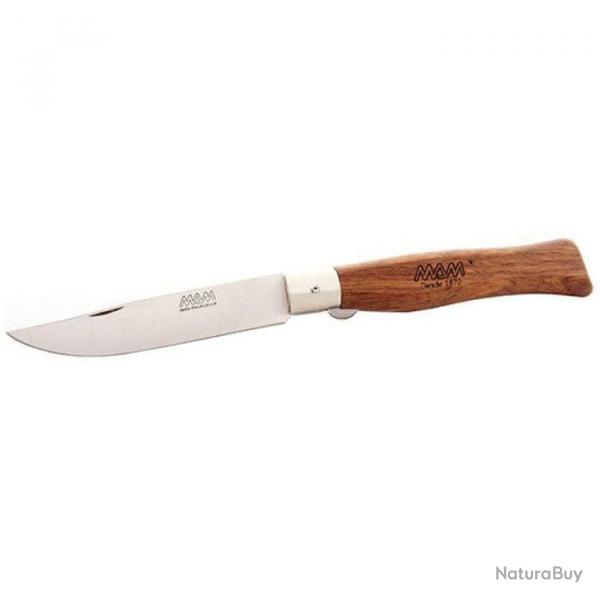 Couteau de poche Mam Hunter - 23,5 cm Titane noir / Htre - Blanc / Htre