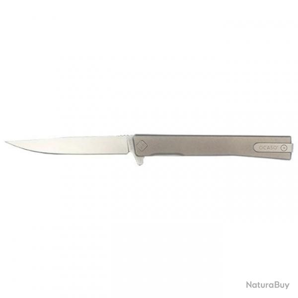 Couteau pliant Ocaso Solstice - 19,8 cm - Titane Beige / Blanc