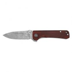 Couteau de poche QSP Hawk - 18,7 cm Verawood / Damas - Cocobolo / Blanc