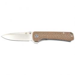 Couteau de poche QSP Hawk - 18,7 cm Verawood / Damas - Micarta / Gris