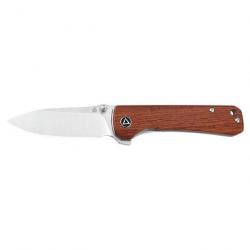 Couteau de poche QSP Hawk - 18,7 cm Verawood / Damas - Mkuruti / Blanc