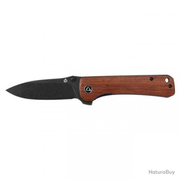 Couteau de poche QSP Hawk - 18,7 cm Verawood / Damas - Mkuruti / Noir