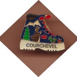 Pin's Courchevel Chaussure Montagne Sports D'hiver Ref 4089