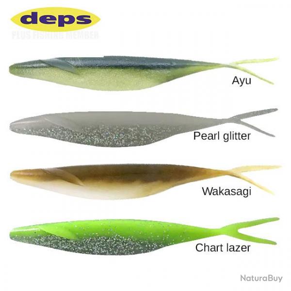 Leurre Deps Sakamata Shad 4'' 10cm 3.7g Pearl Glitter