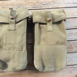 Paire de cartouchières anglaises WW2, POUCH FM BREN,1940