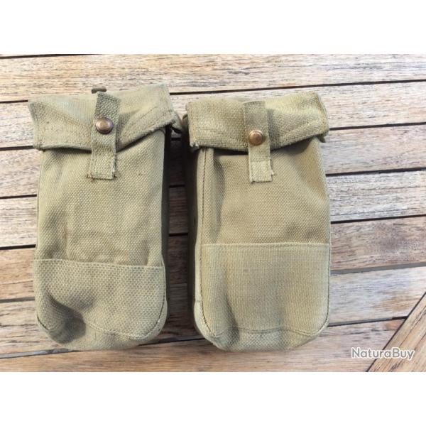 Paire de cartouchires anglaises WW2, POUCH FM BREN,1940