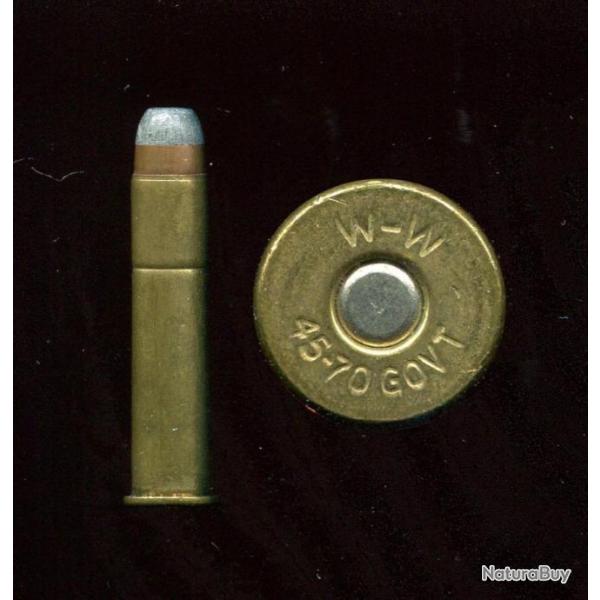 .45-70 GOVT - marque Winchester - marquage : WW 45-70 GOVT - balle cuivre pointe plomb plate