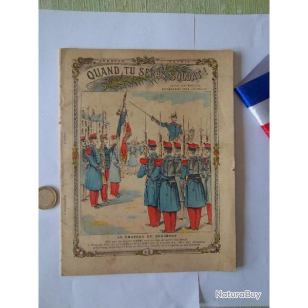 collection vintage cahier colier crit en 1901 " quand tu seras soldat "