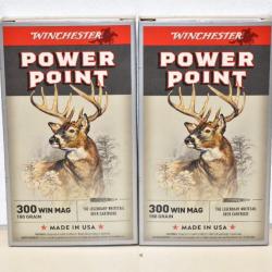 2 Boites winchester Power Point 300 Win Mag 180gr
