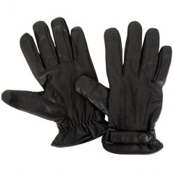 Gants de palpation cuir doublés polaire NOIR