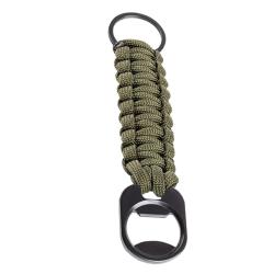 Porte-clés en paracorde avec décapsuleur VERT