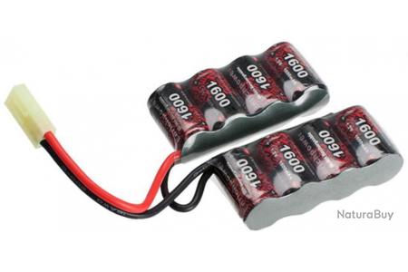 Batterie mini 8,4 v/1600 mah NiMh we / 2 éléments _ Batteries / Chargeurs  batteries airsoft