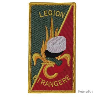Patch Brodé Légion étrangère Française 3D - Thermocollant 6cm, Logo Noir Relief