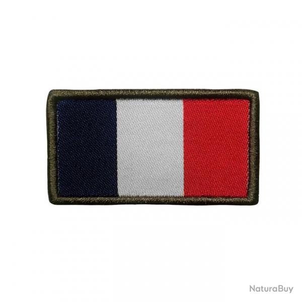 Patch drapeau franais haute visibilit brod sur tissu