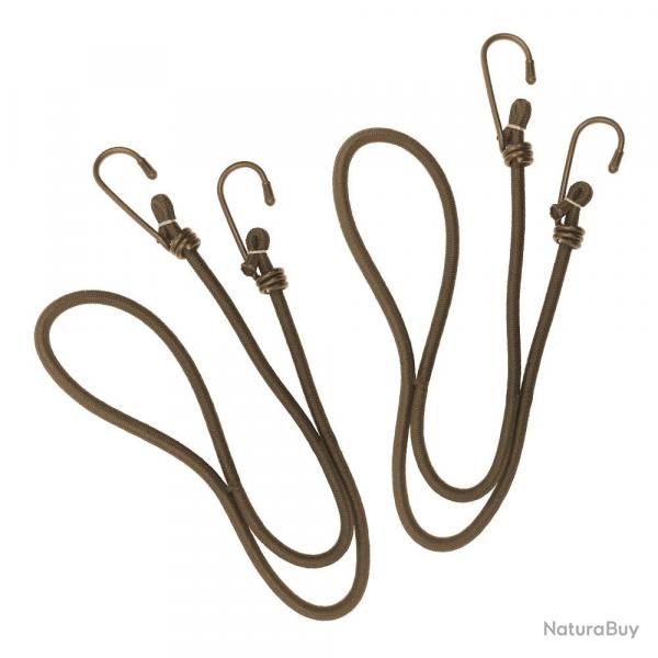 Lot/2 sandows longueur 75 cm -  6 mm Expdition tan