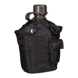 GOURDE US PVC 1L AVEC HOUSSE NOIRE