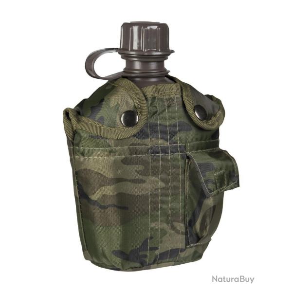 GOURDE US PVC 1L AVEC HOUSSE CAMO