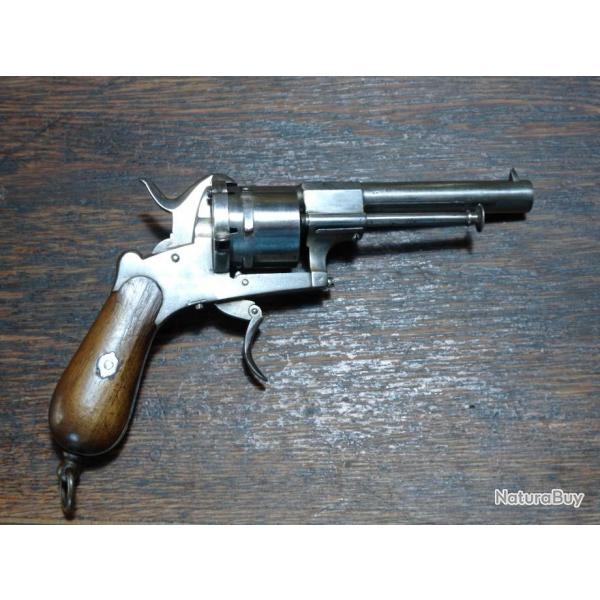 Revolver  broche 9 mm de type Lefaucheux - France ou Belgique - TBE