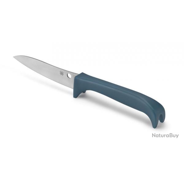 Couteau de Cuisine Spyderco Counter Critter Lame Acier 7Cr17 Manche Plastique Bleu SCK21PBL