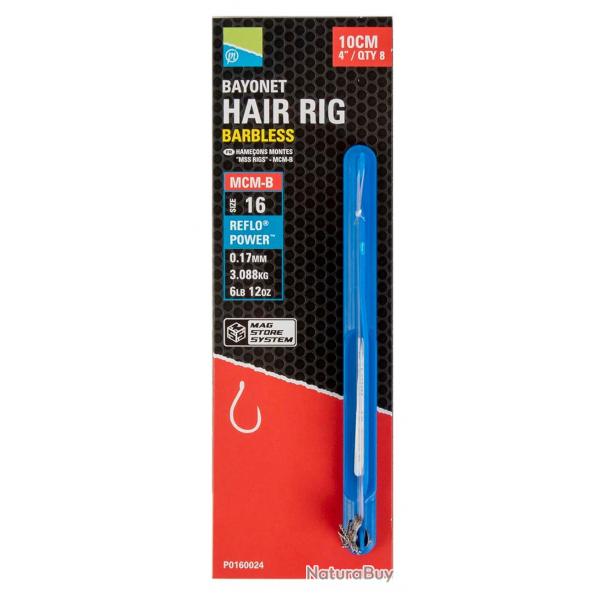 HAMECONS MONTES BAYONET HAIR RIG 10CM PAR 8 Taille 14