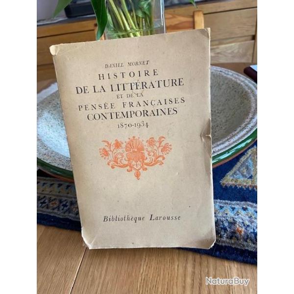 livre ancien de 1927 histoire de la litterature Larousse