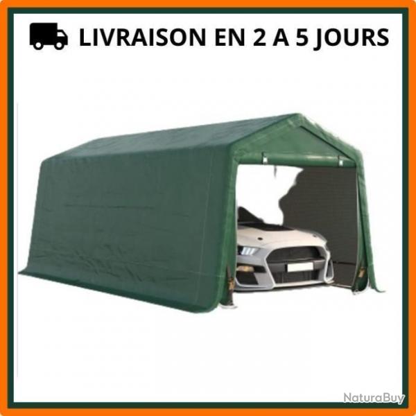 Garage pour voiture 6 x 2,62 m - Anti-UV - Impermable - 180 g/m - Vert - Livraison gratuite