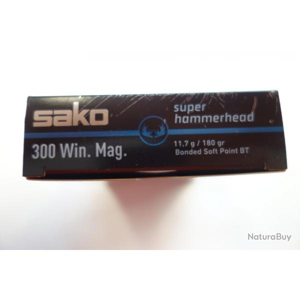 20 BALLES SAKO super hammerhead SP CAL 300WM  180GR 11.7G