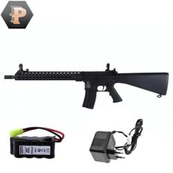 Réplique airsoft Colt M16 Keymod Black 1J + chargeur + batterie