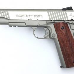 Réplique d'Airsoft Colt 1911 Rail Gun GBB CO2 Inox 1J