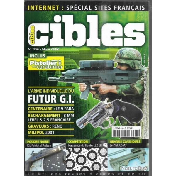 cibles 384 pm m3, le patriot, centenaire parabellum, futures armes g.i., gravures reno, papillons