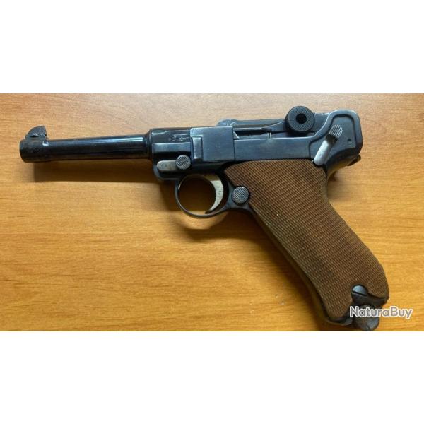 Pistolet type luger P08 fabrication Mauser 1936 code S/42