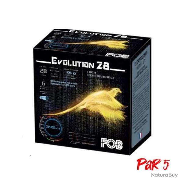Cartouches FOB Evolution 28 HP BG - Cal.28/70 - 7,5 / Par 5