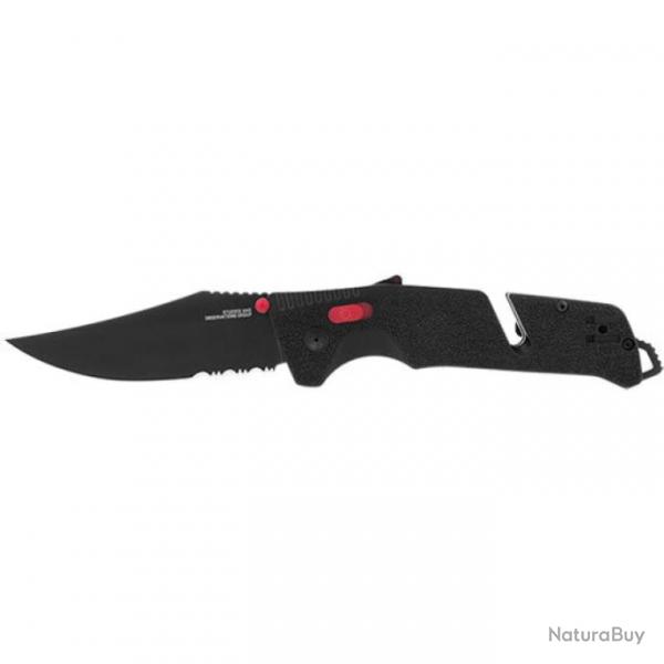 Couteau de poche Sog Trident AT crant - 23 cm Noir/Rouge - Noir/Rouge