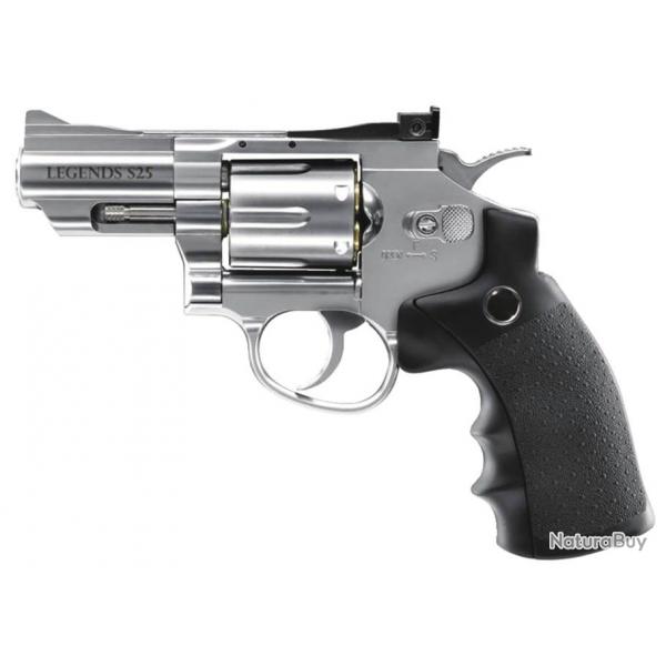 Revolver CO2 Legends S25 canon 2.5" chrom cal4.5mm 6cps SA/DA