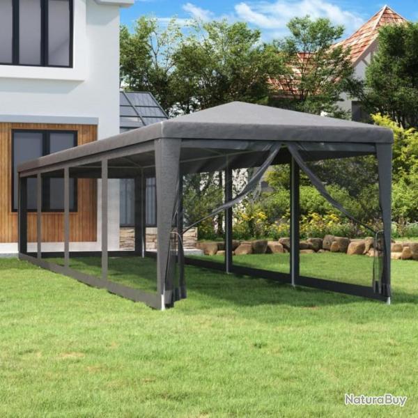 Tente de fte et 10 parois latrales en maille Anthracite 3x12m