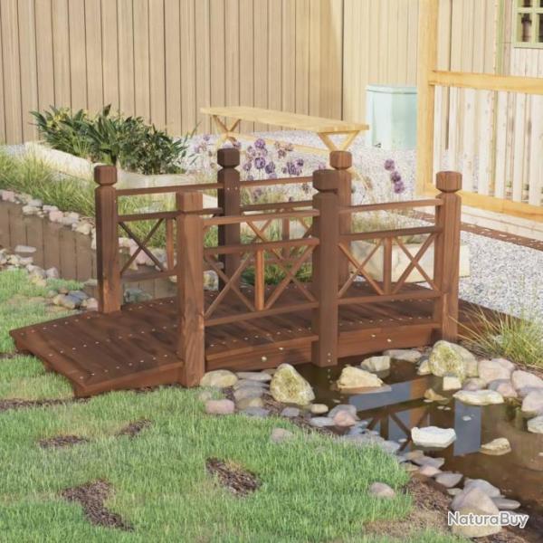 Pont de jardin avec garde-corps 150x67x56cm bois massif pica