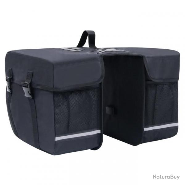 Sac de vlo double pour porte-bagages tanche 35 L Noir