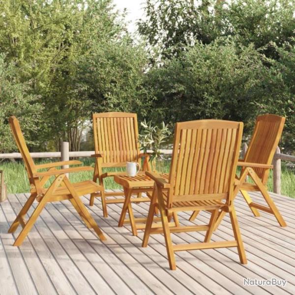 Salon de jardin 5 pcs bois massif de teck