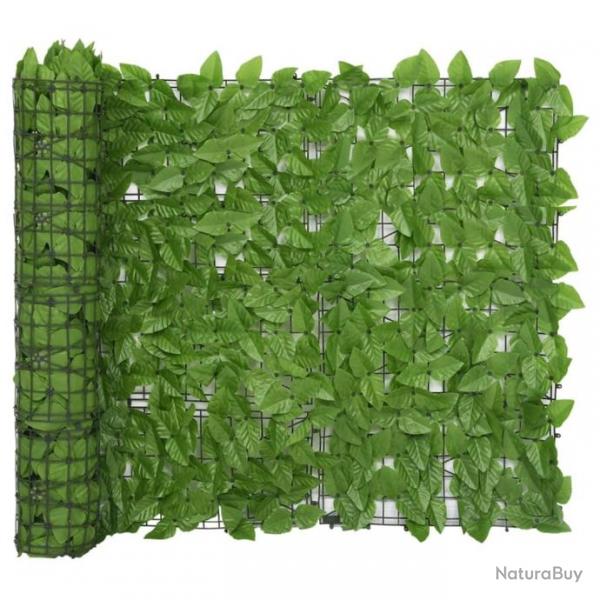 vidaXL cran de balcon avec feuilles vert 600x100 cm