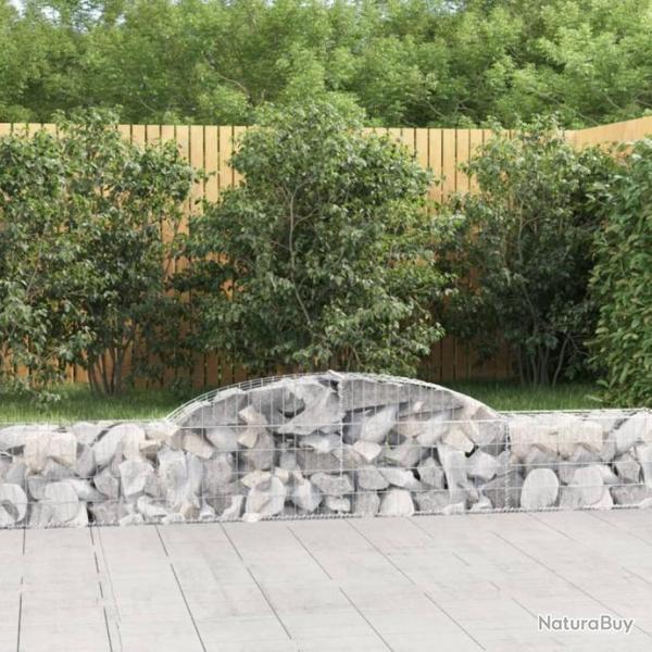 Paniers  gabions arqus 7 pcs 300x30x40/60 cm fer galvanis