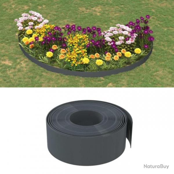 Bordures de jardin 2 pcs gris 10 m 20 cm polythylne