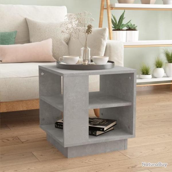 Table basse Gris bton 40x40x43 cm Bois d'ingnierie