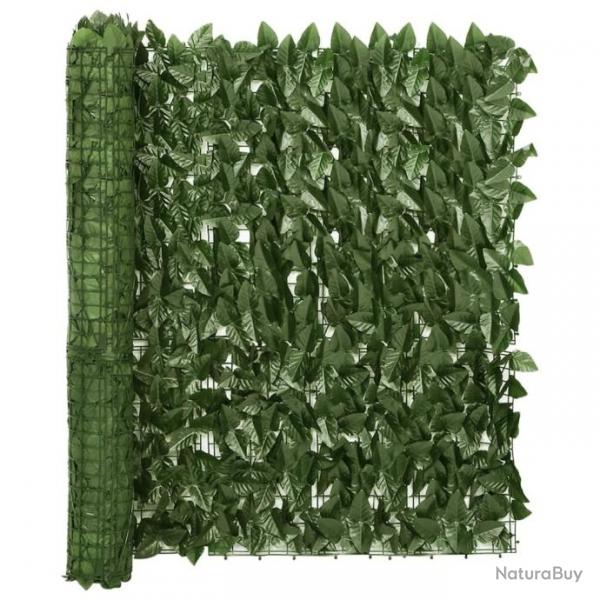 cran de balcon avec feuilles vert fonc 500x100 cm