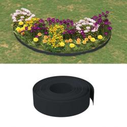 Bordure de jardin noir 10 m 15 cm polyéthylène