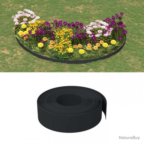 Bordure de jardin noir 10 m 15 cm polythylne