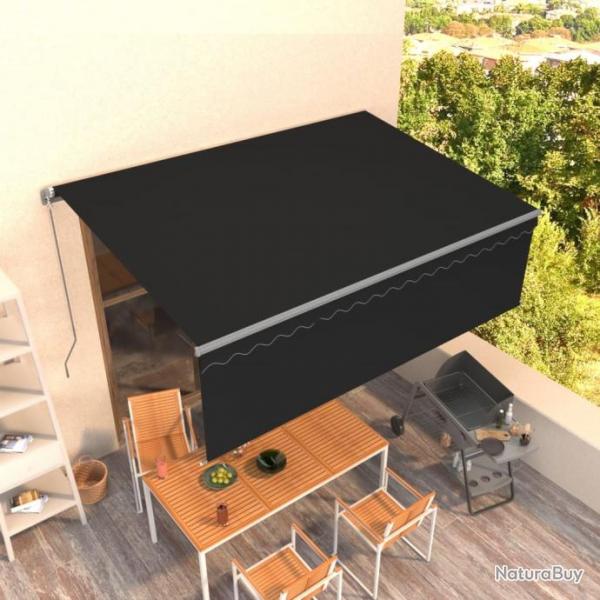 Auvent manuel rtractable avec store 4x3 m Anthracite