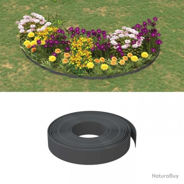 Bordures de jardin 4 pcs gris 10 m 10 cm polythylne