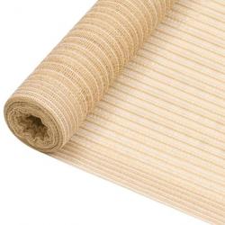 Filet brise-vue Beige 2x10 m PEHD 195 g/m²
