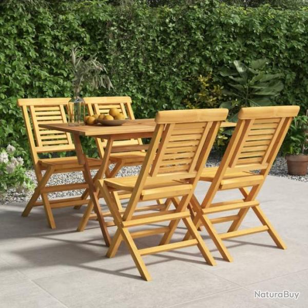 Ensemble  dner de jardin 5 pcs Bois de teck massif