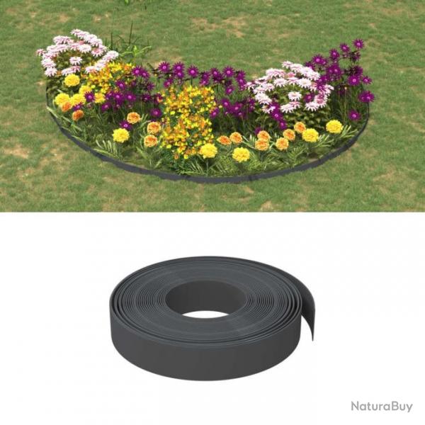 Bordures de jardin 2 pcs gris 10 m 10 cm polythylne